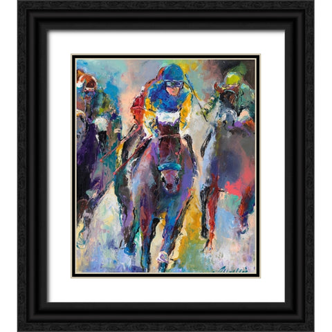 Jockeys Black Ornate Wood Framed Art Print with Double Matting by Wallich, Richard