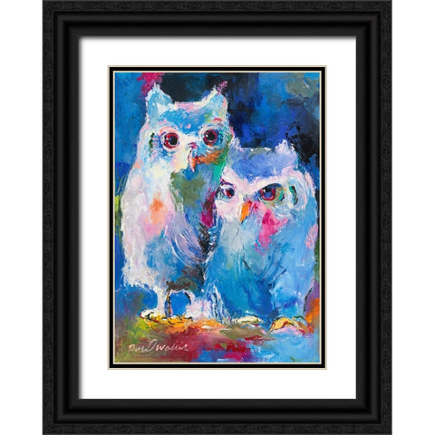 Owls Black Ornate Wood Framed Art Print with Double Matting by Wallich, Richard