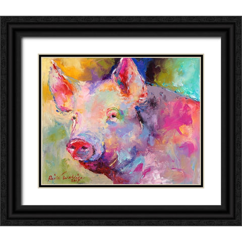 Piggy Black Ornate Wood Framed Art Print with Double Matting by Wallich, Richard