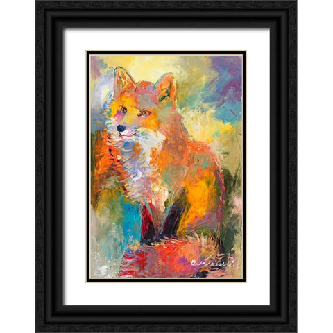 Fox Black Ornate Wood Framed Art Print with Double Matting by Wallich, Richard