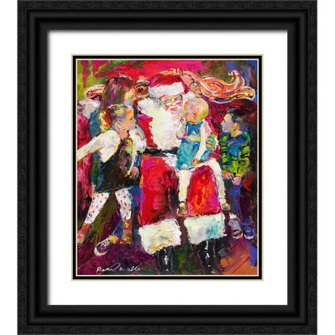 Santa and Bailey Black Ornate Wood Framed Art Print with Double Matting by Wallich, Richard