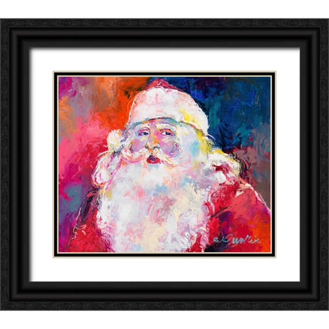 Santa Black Ornate Wood Framed Art Print with Double Matting by Wallich, Richard
