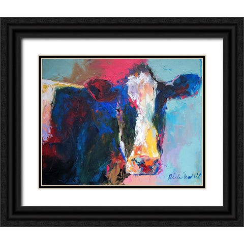 Art B Cow Black Ornate Wood Framed Art Print with Double Matting by Wallich, Richard