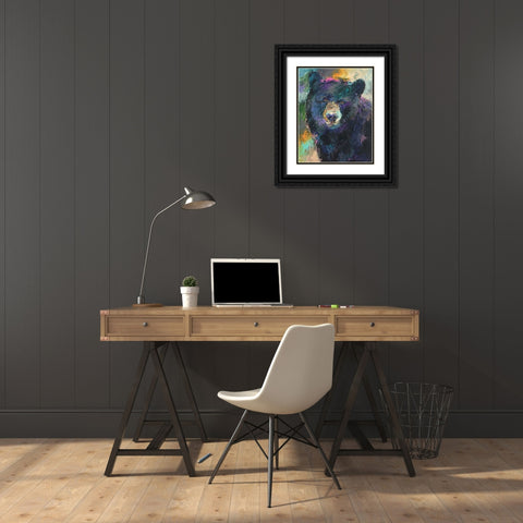 Art Bear Black Ornate Wood Framed Art Print with Double Matting by Wallich, Richard