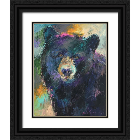 Art Bear Black Ornate Wood Framed Art Print with Double Matting by Wallich, Richard