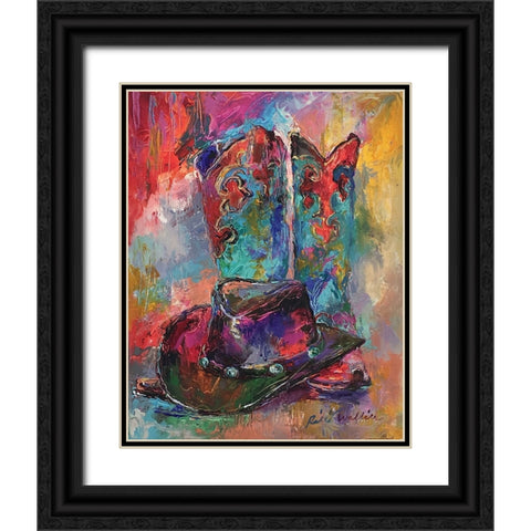 Art Boots Black Ornate Wood Framed Art Print with Double Matting by Wallich, Richard