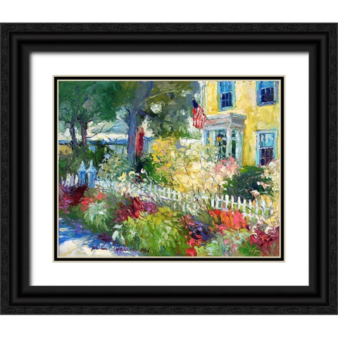 W Black Ornate Wood Framed Art Print with Double Matting by Wallich, Richard