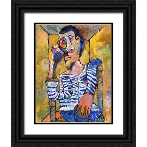 Picasso Black Ornate Wood Framed Art Print with Double Matting by Wallich, Richard
