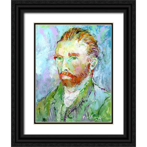 Van Gogh Black Ornate Wood Framed Art Print with Double Matting by Wallich, Richard