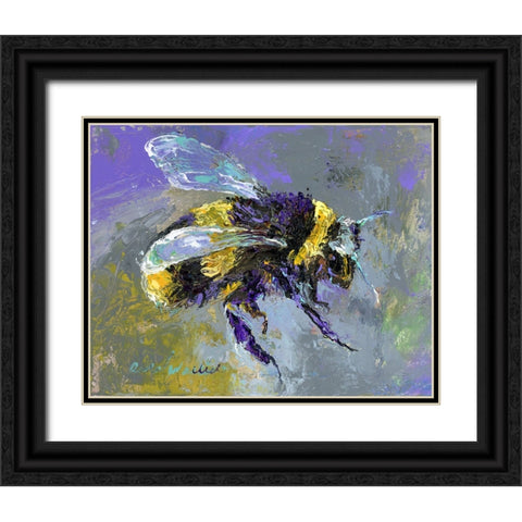 BubbleBee Black Ornate Wood Framed Art Print with Double Matting by Wallich, Richard