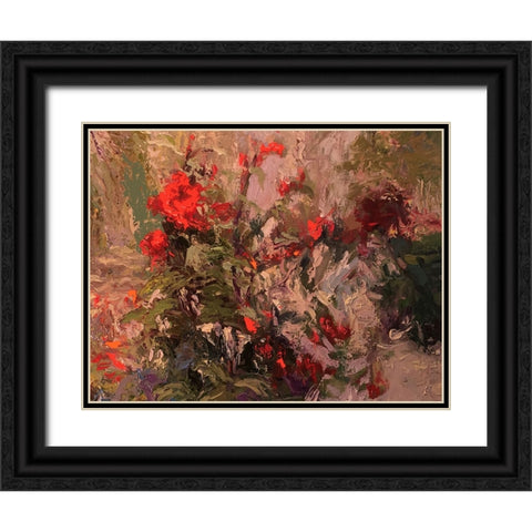 Flowers 4 Black Ornate Wood Framed Art Print with Double Matting by Wallich, Richard