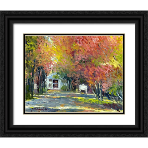 Ocean Park Black Ornate Wood Framed Art Print with Double Matting by Wallich, Richard