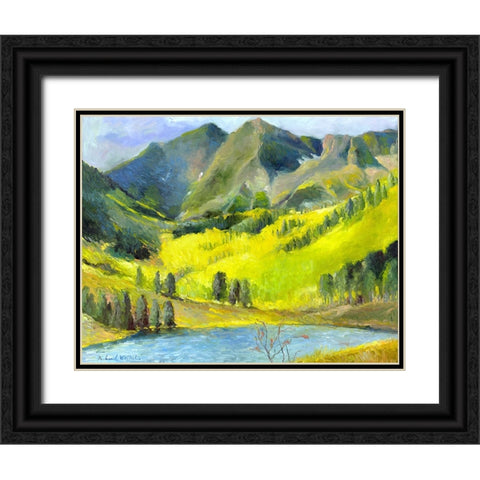 Marron Bells Black Ornate Wood Framed Art Print with Double Matting by Wallich, Richard