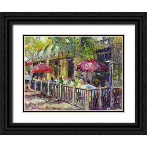 Boulder Black Ornate Wood Framed Art Print with Double Matting by Wallich, Richard