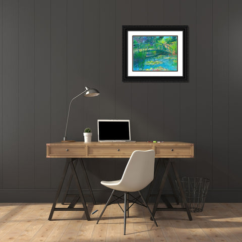 Lilies 5 Black Ornate Wood Framed Art Print with Double Matting by Wallich, Richard