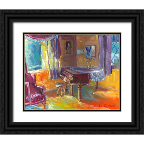 Piano Black Ornate Wood Framed Art Print with Double Matting by Wallich, Richard