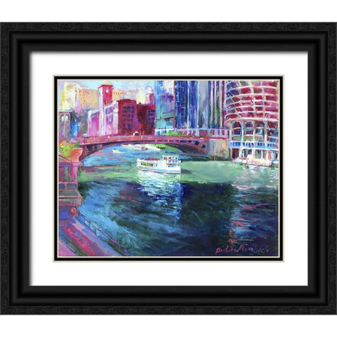 Chicago 2 Black Ornate Wood Framed Art Print with Double Matting by Wallich, Richard
