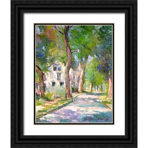 House Black Ornate Wood Framed Art Print with Double Matting by Wallich, Richard