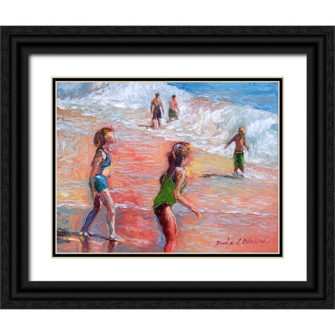Kids 1 Black Ornate Wood Framed Art Print with Double Matting by Wallich, Richard