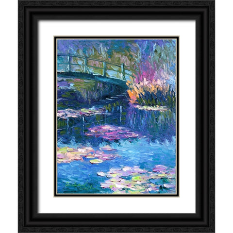 Lilies 1A Black Ornate Wood Framed Art Print with Double Matting by Wallich, Richard