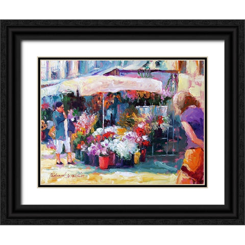 Flowers 2 Black Ornate Wood Framed Art Print with Double Matting by Wallich, Richard