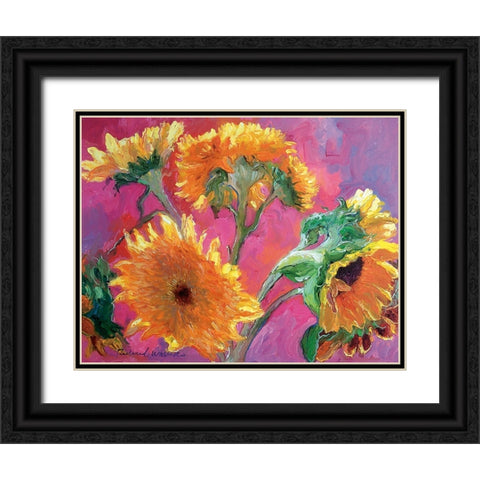 Sunflower Black Ornate Wood Framed Art Print with Double Matting by Wallich, Richard