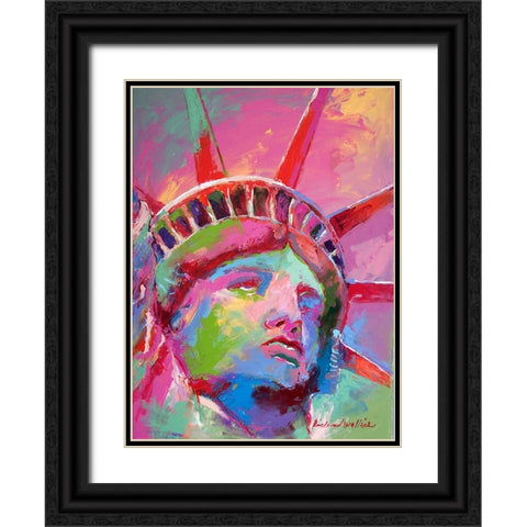 Lady Liberty Black Ornate Wood Framed Art Print with Double Matting by Wallich, Richard