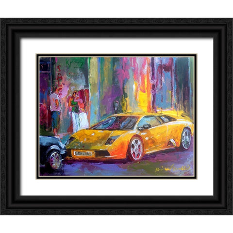 Lamb Black Ornate Wood Framed Art Print with Double Matting by Wallich, Richard