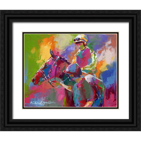Jockeys Black Ornate Wood Framed Art Print with Double Matting by Wallich, Richard