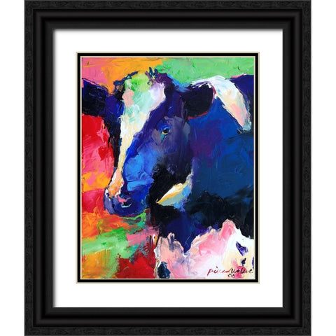 Cow 1 Black Ornate Wood Framed Art Print with Double Matting by Wallich, Richard