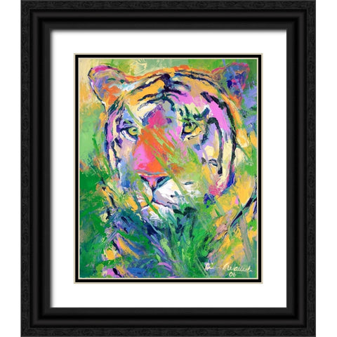 Tiger 2 Black Ornate Wood Framed Art Print with Double Matting by Wallich, Richard