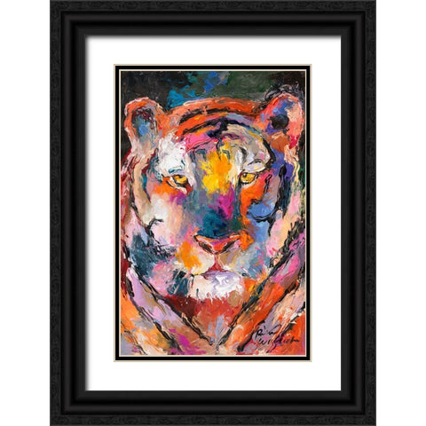 Tiger 1 Black Ornate Wood Framed Art Print with Double Matting by Wallich, Richard