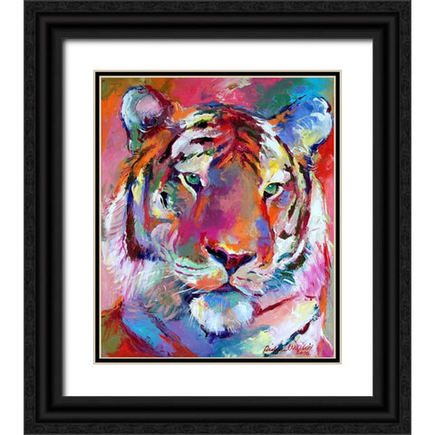 Tiger 4 Black Ornate Wood Framed Art Print with Double Matting by Wallich, Richard