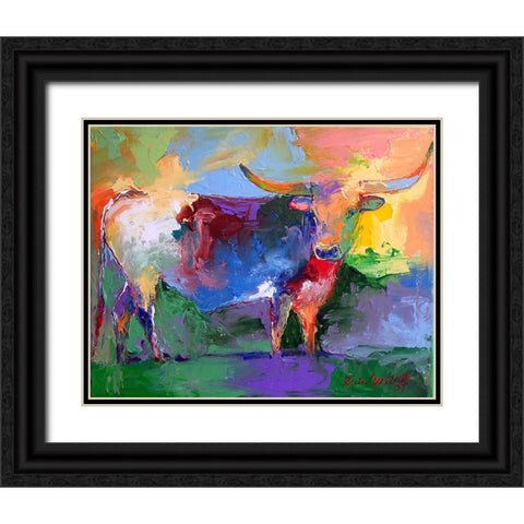 Bull Black Ornate Wood Framed Art Print with Double Matting by Wallich, Richard