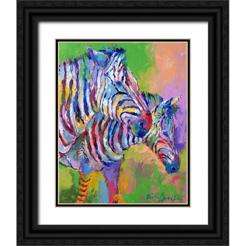 Zebra Black Ornate Wood Framed Art Print with Double Matting by Wallich, Richard