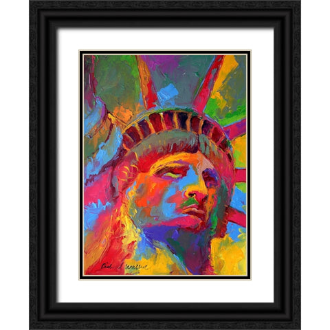Liberty 1 Black Ornate Wood Framed Art Print with Double Matting by Wallich, Richard