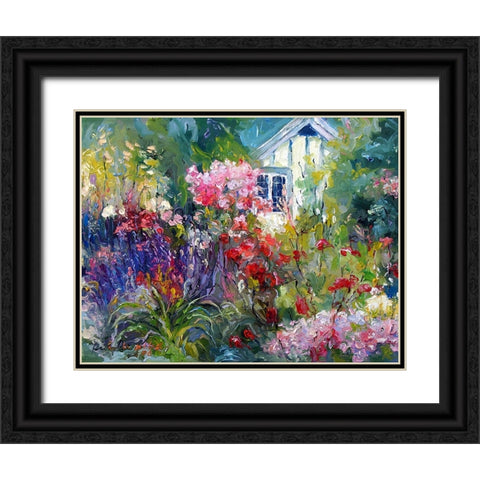 Cottage Black Ornate Wood Framed Art Print with Double Matting by Wallich, Richard