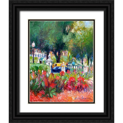 Boston 5 Black Ornate Wood Framed Art Print with Double Matting by Wallich, Richard