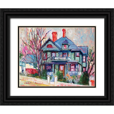 Green House Black Ornate Wood Framed Art Print with Double Matting by Wallich, Richard