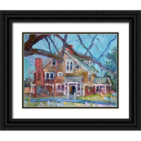 Jamestown Black Ornate Wood Framed Art Print with Double Matting by Wallich, Richard