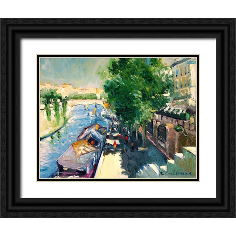 Paris 2 Black Ornate Wood Framed Art Print with Double Matting by Wallich, Richard