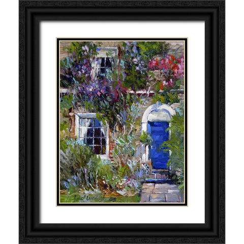 Blue Black Ornate Wood Framed Art Print with Double Matting by Wallich, Richard