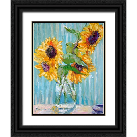 Sunflower Black Ornate Wood Framed Art Print with Double Matting by Wallich, Richard