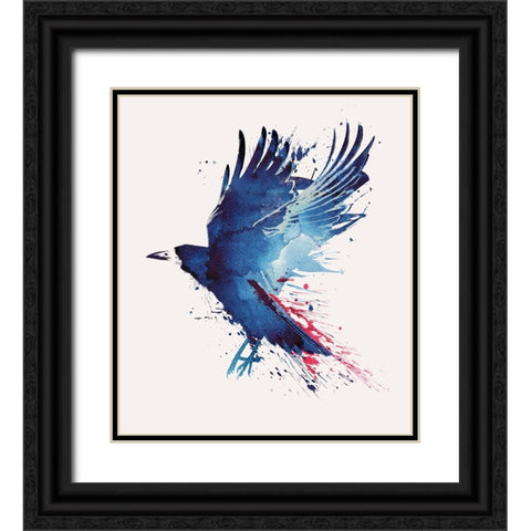 Bloody Crow Black Ornate Wood Framed Art Print with Double Matting by Farkas, Robert