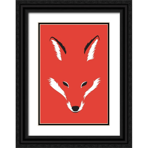 Foxy Shape Black Ornate Wood Framed Art Print with Double Matting by Farkas, Robert