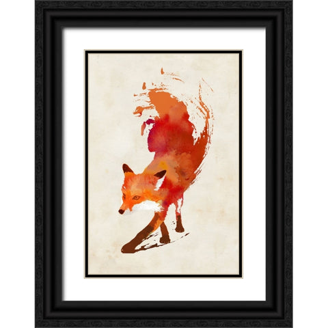 Vulpes Vulpes Black Ornate Wood Framed Art Print with Double Matting by Farkas, Robert