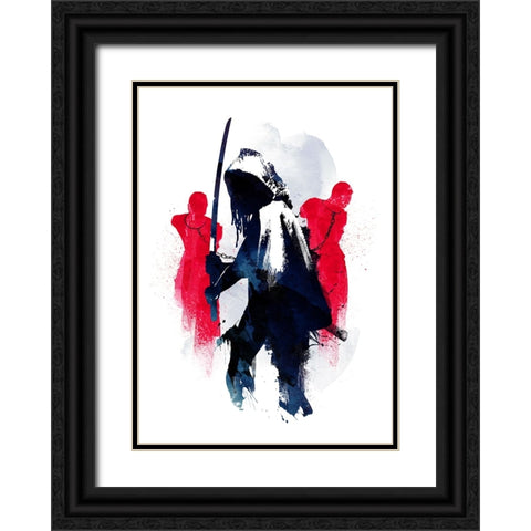 Michonne Black Ornate Wood Framed Art Print with Double Matting by Farkas, Robert