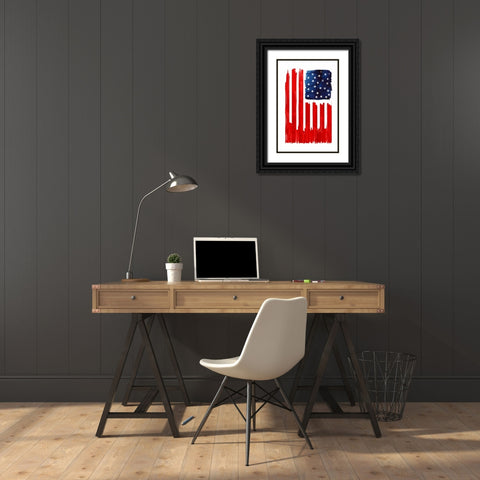 Stars And Buildings Black Ornate Wood Framed Art Print with Double Matting by Farkas, Robert