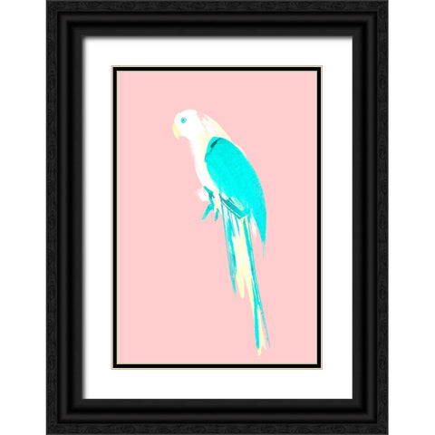 Summer Parrot Black Ornate Wood Framed Art Print with Double Matting by Farkas, Robert