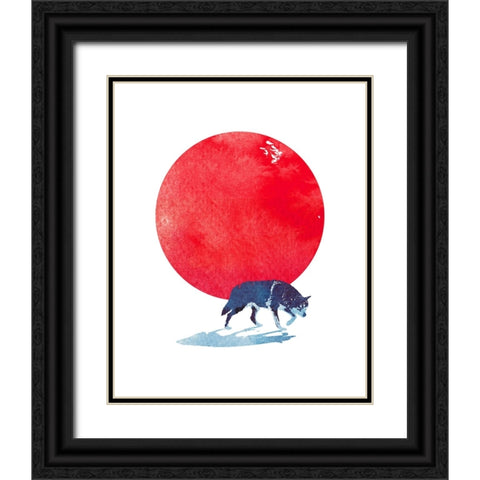 Fear The Red Black Ornate Wood Framed Art Print with Double Matting by Farkas, Robert